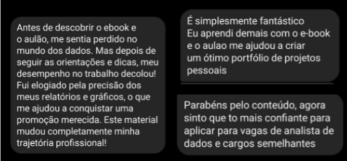 Comentários dos clientes